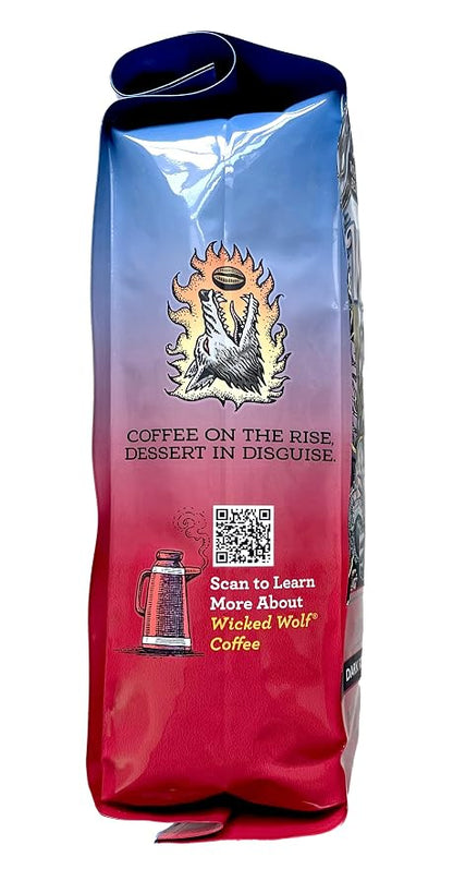 Raven's Brew Coffee - Wicked Wolf - Dark Roast - Full Body of Currant and Spice (Organic Whole Bean, 12 oz)
