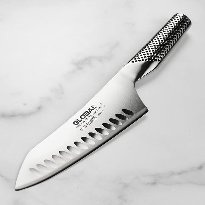 Global 7" Asian Chef's Knife with Hollow Edge