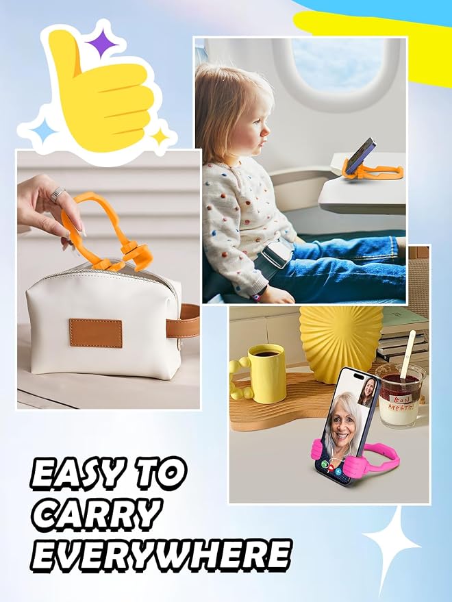Graduation Gifts for Teens Girls Boys Kids Adults Gifts Cell Phone Stand: UPGRADE Adjustable Thumbs Up Lazy Phone Holder for Desk Fun Gadgets Birthday Gift Ideas for Teenager Women Trendy Stuff