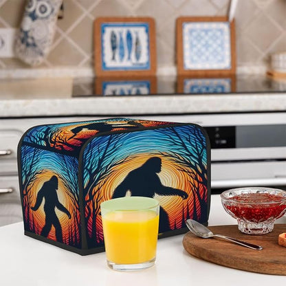 Galaxy Bigfoot Toaster Cover 2 Slice Wide Slot Washable Kitchen Appliance Covers Fingerprint Bread Machine Dust Cover Small Toaster Oven Accessories Covers Bread Maker Bag Women Gift
