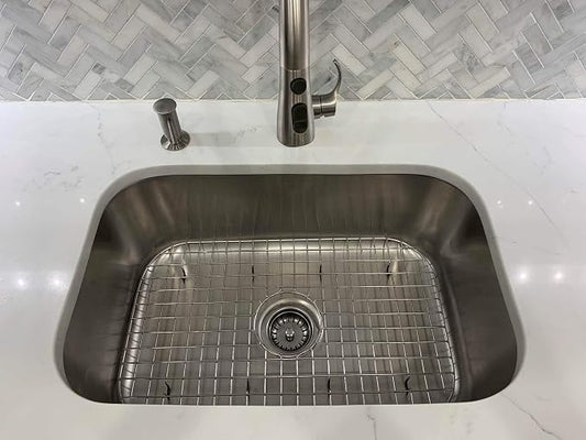 Better Houseware Sink Protectors for Kitchen Sink, Rust-Resistant Scratch-Preventing Stainless Steel Sink Protector Grid, Non-Slip Kitchen Sink Rack for Washing, 23 x 14.4 x 1 Inch
