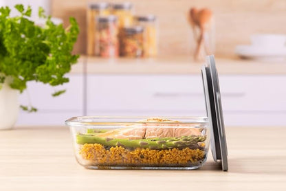 Kilner Fresh Storage 0.63 Litre Airtight Glass Container Durable Leakproof Lid with Vacuum Seal for Food Storage Leftovers Snacks Meal Prep Batch Cooking