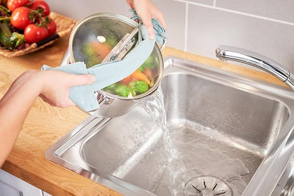 Rösle EXPERTISO Cookware Collection 9.5 in. Stainless Steel High Casserole Pot with Glass Lid