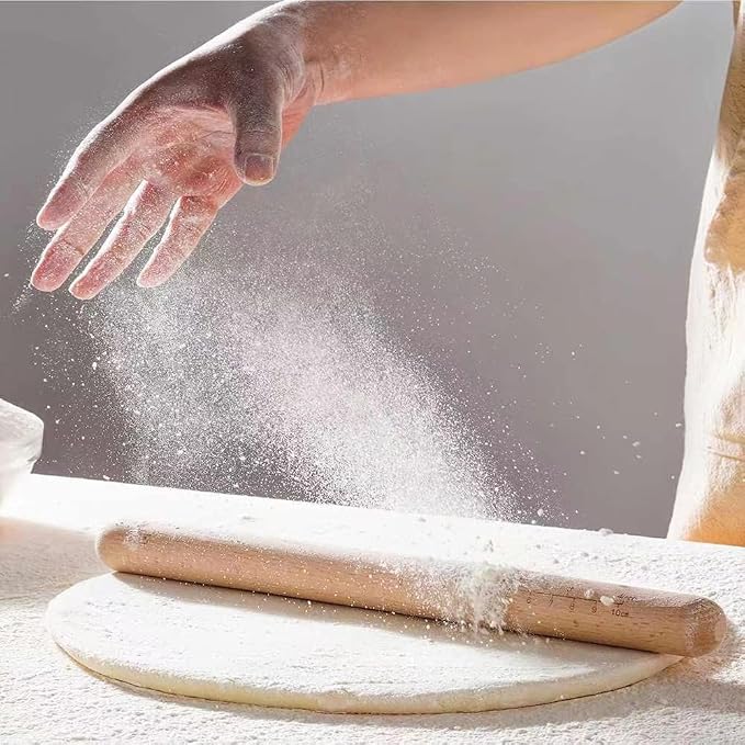 Rolling Pin,Baking Dough Roller for Tortilla,Dumpling, Pizza, Pie, Bread, Pastry.（11.8inch）