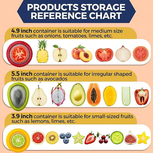 Avocado Saver and Tomato Holder, Onion Antioxidation Storage Set - Set of 4 Reusable Fruit and Veggie Savers - Ideal for Garlic, Onions, Apple, Lemons, and Potatoes