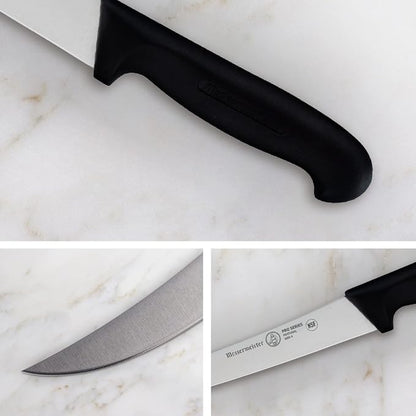 Messermeister Pro Series 8” Breaking Knife - German X50 Stainless Steel & NSF-Approved PolyFibre Handle - 15-Degree Edge, Rust Resistant & Easy to Maintain - Made in Portugal