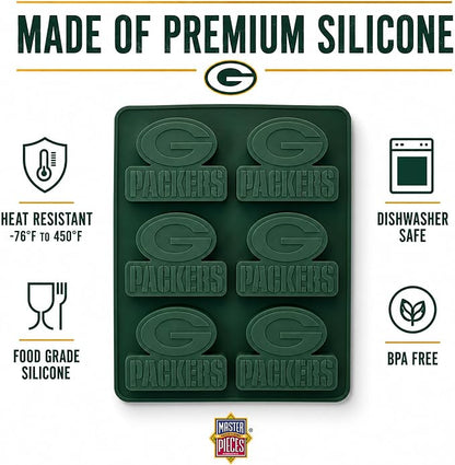 Masterpieces Game Day - FanPans NFL Green Bay Packers Silicone Muffin Pan - Dishwasher Safe
