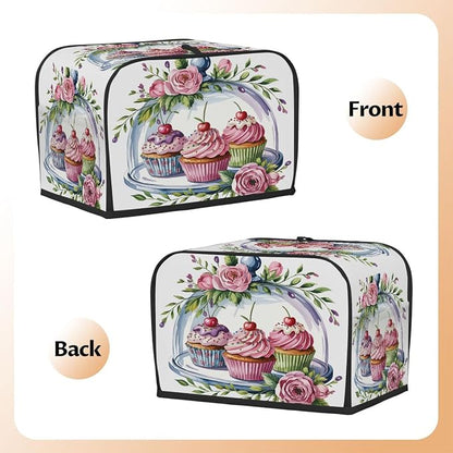 Toaster Cover 2 Slice Wide Slot Cake FlowerBread Toaster Oven Dustproof Cover Small Appliance Kitchen Covers Dust and Fingerprint Protection for Women Gift 2 Slice