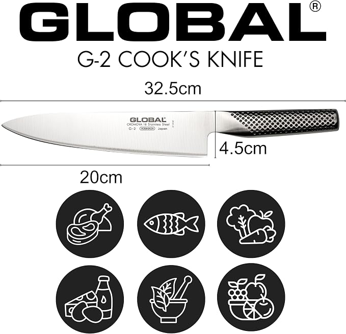 Global - 8 inch, 20cm Chef's Knife,Silver
