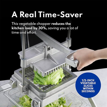 New Star Foodservice 1029055 Extra Heavy Duty Aluminum Frame Vegetable Slicer Lettuce Cutter (1/2 Inch)