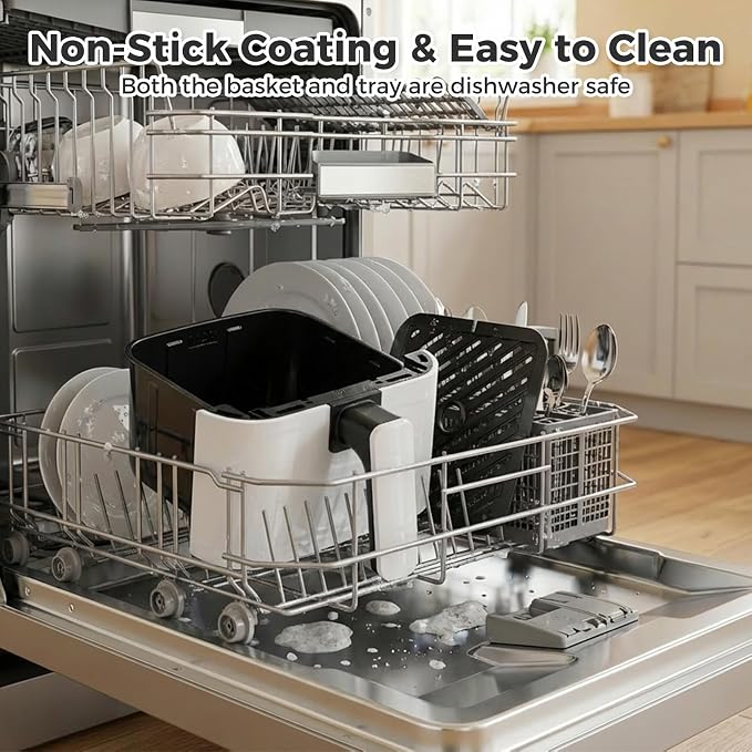 NEWBULIG Air Fryer, Compact Digital 3 Qt Airfryer with Nonstick Plate & Dishwasher Safe Basket, Quick Easy Meals, Features Auto Shutoff and Simple Touchscreen, Ideal for Small Spaces