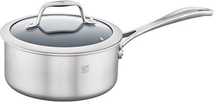 ZWILLING Spirit 3-ply 10-pc Stainless Steel Ceramic Nonstick Pots and Pans Set, Dutch Oven, Fry Pan