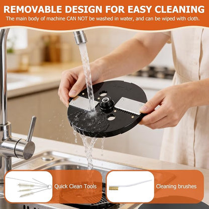 5-In-1 Electric Vegetable Chopper, Commercial Vegetable Slicer Food Processor Veggie Food Dicer with Slicing Shredding Striping for Onion Potato Cabbage Fruit Cutter Home Use