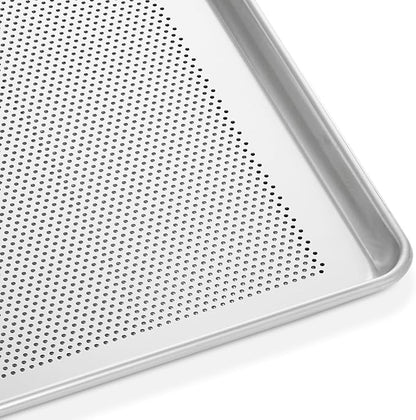 GRIDMANN 13" x 18" Commercial Grade Perforated Aluminum Baking Sheet Pan, Half Size Baking Tray - 6 Pans