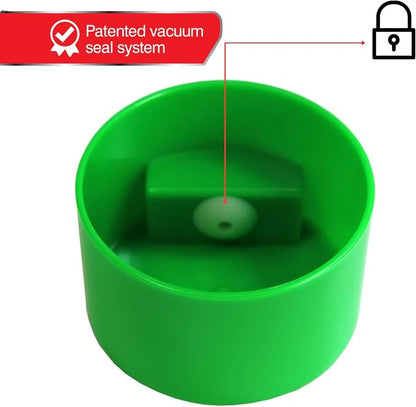 Minivac - 10g to 30 grams Airtight Multi-Use Vacuum Seal Portable Storage Container for Dry Goods, Food, and Herbs - Green Clear