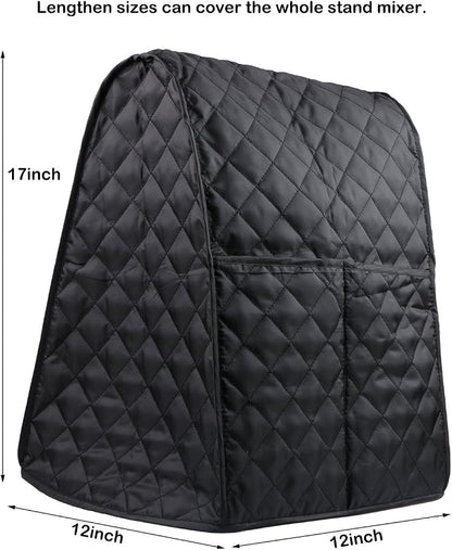 Evermarket Stand Mixer Dust Proof Cover with Pocket and Organizer Bag for Kitchenaid,Sunbeam,Cuisinart,Hamilton Mixer (Black)