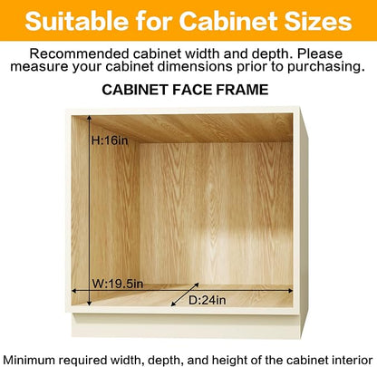 2-Tier Kitchen Cabinet Pull Out Shelf and Drawer Organizer Slide Out Pantry Storaqe Basket in Multiple Sizes (18" W x 21" D)