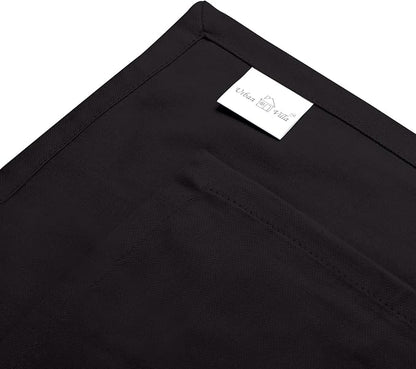 Urban Villa Kitchen Towels 100% Cotton Dish Towels for Kitchen(Set of 3)20”x30” Dish Cloths Highly Absorbent Kitchen Linen Set with Hanging Loop Perfect for Drying Dishes Cleaning Hand Towels – Black