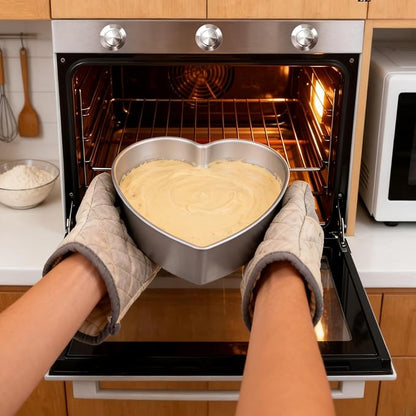 10 Inch Heart Cake Pans, deep 3， Shaped Cake Pans, Non-stick Cake Baking Pans for Kitchen Birthday Wedding Party (10×3 inch heart cake pan)