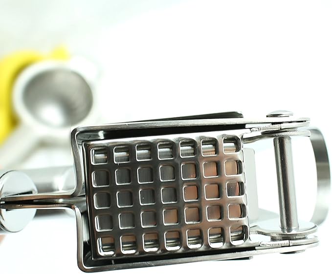 Premium Garlic Press with Hanging Hook & Cleaning Brush - Commercial Grade Stainless Steel (GP0001)