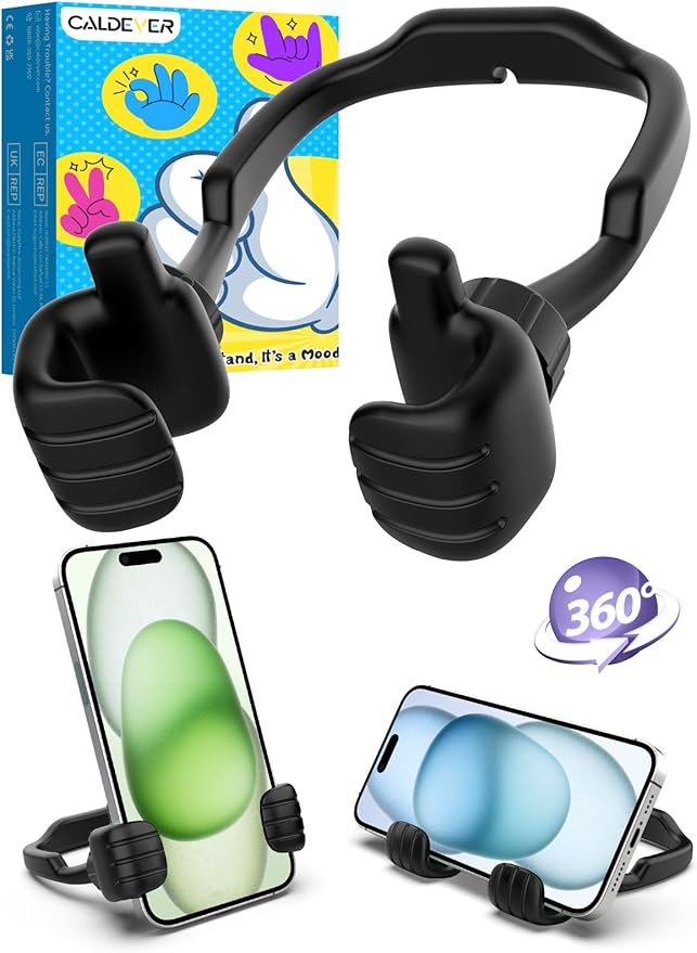 Gifts for Teens Boys Girls Adults Fathers Day: Thumbs Up Lazy Phone Stand Cell Phone Holder for Desk Kids Teenage Tween Men Women Stocking Stuffers Funny Cool Gadget Birthday Ideas Husband Dad Gifts