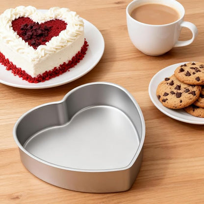 10 Inch Heart Cake Pans, deep 3， Shaped Cake Pans, Non-stick Cake Baking Pans for Kitchen Birthday Wedding Party (10×3 inch heart cake pan)