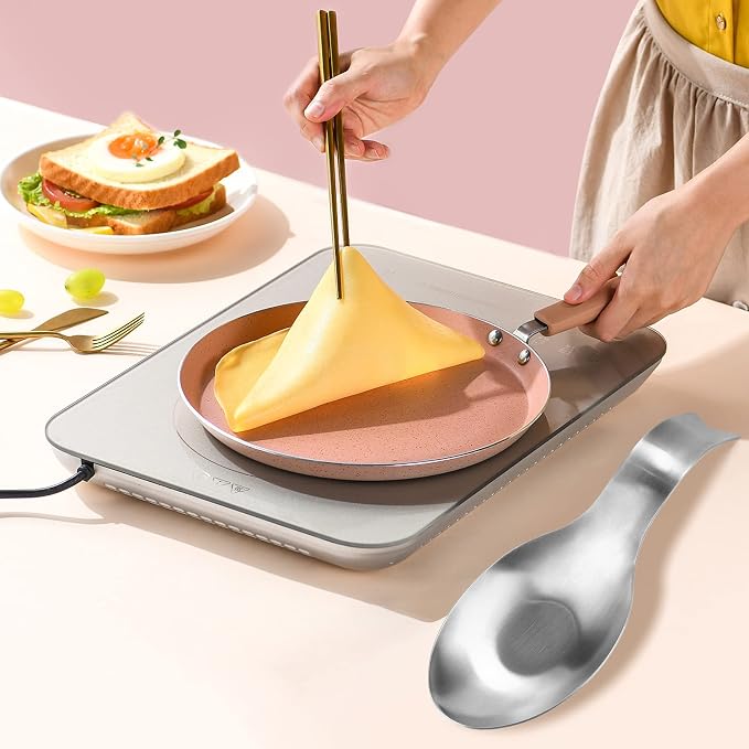 Stainless Steel Spoon Rest, Spatula Ladle Holder, Stainless Steel Utensil Spoon Rest Holder, Brushed Finish, Dishwasher Safe 3.8 x 9.4 Inch (Fish Shape Silver Color 1PC)