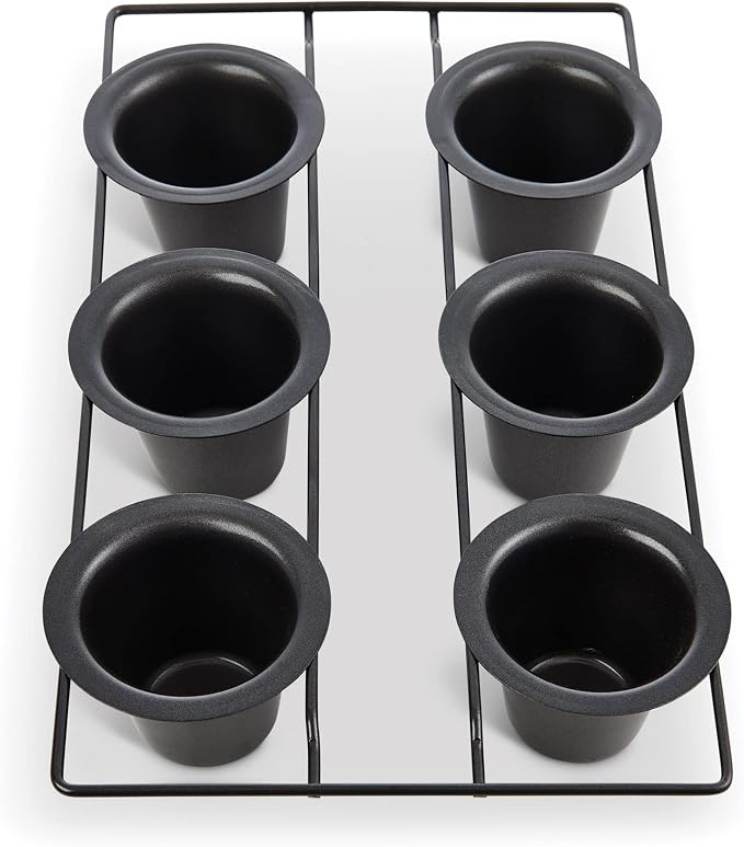 Mrs. Anderson's Baking 6-Cup Popover Pan, Carbon Steel with Non-Stick Coating, PFOA Free, 15.75 x 9 x 2.25-Inches