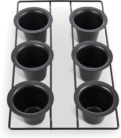 Mrs. Anderson's Baking 6-Cup Popover Pan, Carbon Steel with Non-Stick Coating, PFOA Free, 15.75 x 9 x 2.25-Inches
