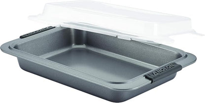 Anolon Advanced Nonstick Baking Pan With Lid / Nonstick Cake Pan With Lid, Rectangle - 9 Inch x 13 Inch, Gray