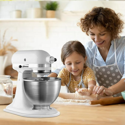 KitchenAid 4.5-5 Qt Bamboo Mixer Slider - Tilt Head Stand Mixer Appliance Mover Storage Sliding Tray (White)