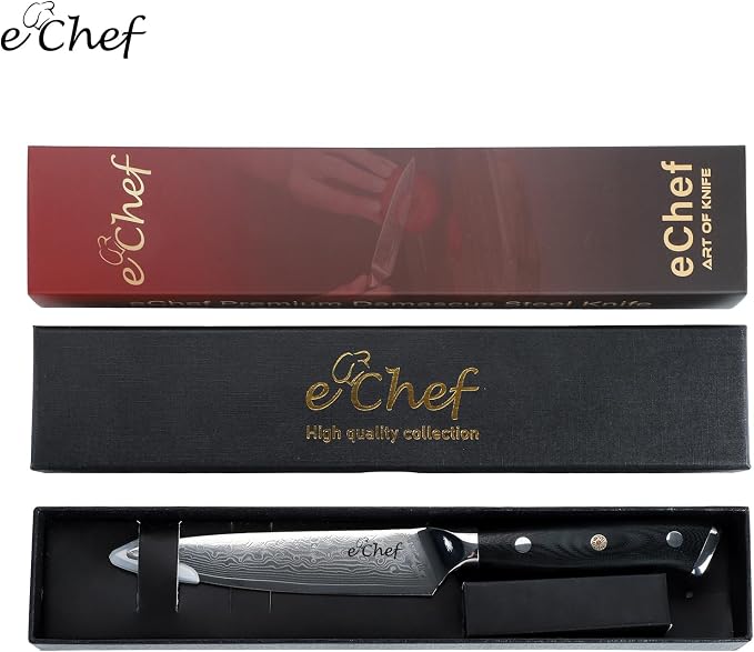 5-inch Peeler, Professional Kitchen Knife, 67-layer Damascus VG-10 Steel Core, Wood Grain G10 Handle, Comes with Gift Box(5-inch Multipurpose Knife)