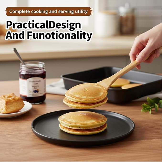Premium Bamboo Utensils - Smooth Bamboo Spoons for Cooking,Wooden Cooking Utensils Set of 5,Apartment Bamboos Spatula for Nonstick Pan,House Warming Gifts New Home