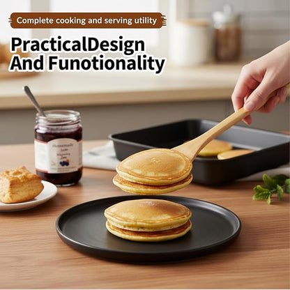 Premium Bamboo Utensils - Smooth Bamboo Spoons for Cooking,Wooden Cooking Utensils Set of 5,Apartment Bamboos Spatula for Nonstick Pan,House Warming Gifts New Home