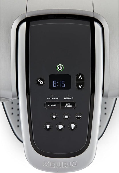 Keurig K-Elite Single Serve K-Cup Pod Coffee Maker, with Strength and Temperature Control, Iced Coffee Capability, 8 to 12oz Brew Size, Programmable, Brushed Silver