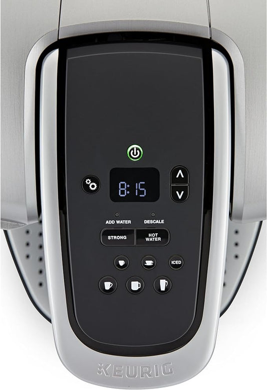 Keurig K-Elite Single Serve K-Cup Pod Coffee Maker, with Strength and Temperature Control, Iced Coffee Capability, 8 to 12oz Brew Size, Programmable, Brushed Silver
