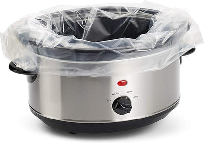 PanSaver EZ Clean Slow Cooker Liners - Disposable Liners & Bags for Instant Cleanup with No Scrubbing - Fits slow cookers and 9x13 pans, 25 Count