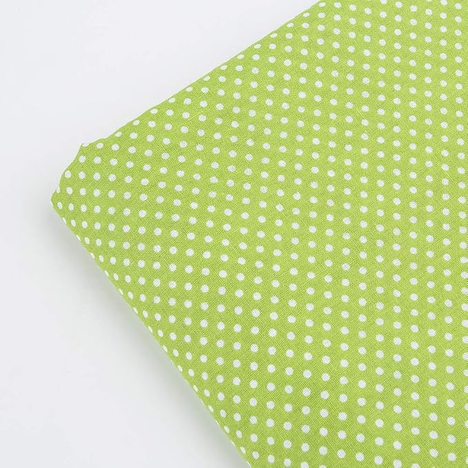 7 pcs 20" x 20" Cotton Fabric DIY Making Supplies Quilting Patchwork Fabric Fat Quarter Bundles DIY for Quilting Cotton Patchwork Cushions (Green, 20" x 20")