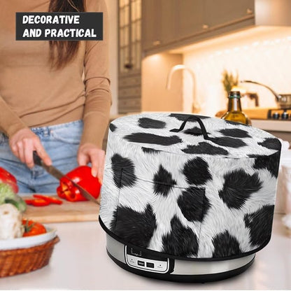 Cow Print Slow Cooker Dust Cover Compatible with 6-8 qt Crock for Pot Small Kitchen Appliance Patriotic Decoration Farm - themed Covers with Top Handle