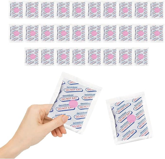 2500cc Oxygen Absorbers (Individually Sealed - Total 30 Count) for Food Storage, Food Grade Oxygen Absorbers Packets with Oxygen Indicator for Long Term Storage and Preservation(2500CC(30-Pack))