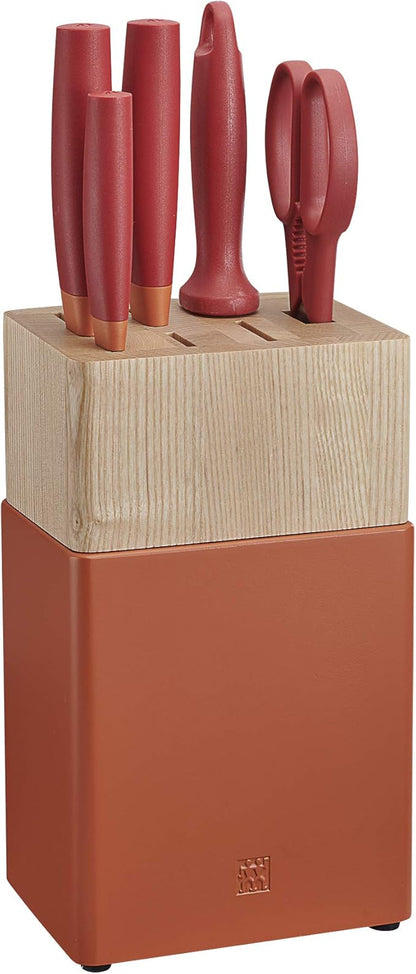 ZWILLING Now S 6-pc Knife Block Set-Granada Orange