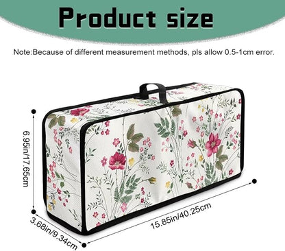 Fresh Floral Toaster Cover 2 Slice Long Slot Slim Toaster Dust Cover, Easy to Fold and Carry, Heat-Resistant Dustproof Protective Covers for Small Appliance