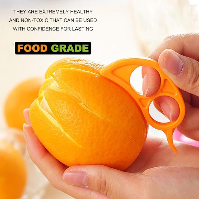 Orange Peeler Tools Citrus Peel Cutter Plastic Fruit Vegetable Slicer Cutter Lemon Peeler Opener Remover Fruit Tools Kitchen Accessories Cooking Knife Kitchen Gadgets (2)