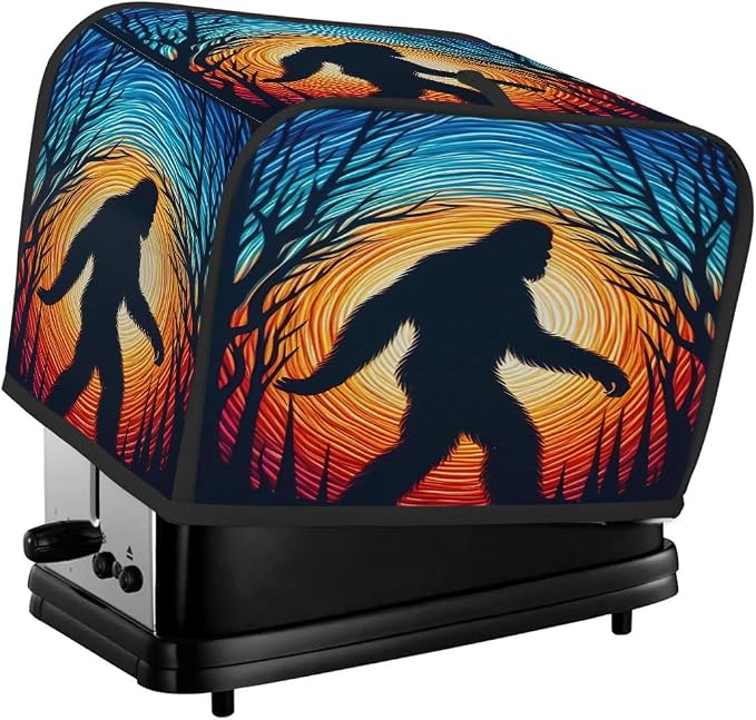 Galaxy Bigfoot Toaster Cover 4 Slice Wide Slot Washable Kitchen Appliance Covers Fingerprint Bread Machine Dust Cover Small Toaster Oven Accessories Covers Bread Maker Bag Women Gift