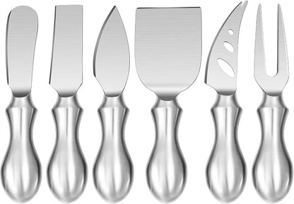 WoneNice Cheese Knife Set, 6-Piece Stainless Steel Knives for Charcuterie, Gift for Mother's Day Wedding Housewarming Christmas
