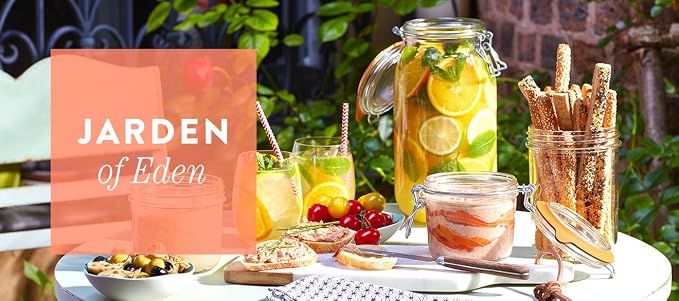 Le Parfait Super Jar 3L (96oz) French Glass Preserving Jar w/Airtight Rubber Seal & Wire Bail Closure - BPA-Free Canning Jar for Pickles, Fruits, Sauces & Food Storage - Made in France Since 1930 1PK