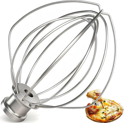 [Upgrade] K45WW Full-body Stainless Steel Wire Whip for KitchenAid, Fit Kitchenaid 4.5 and 5-Quart Tilt-Head Stand Mixer, Food Grade Stainless Steel Attachment, Healthier, Rust free, More Durable