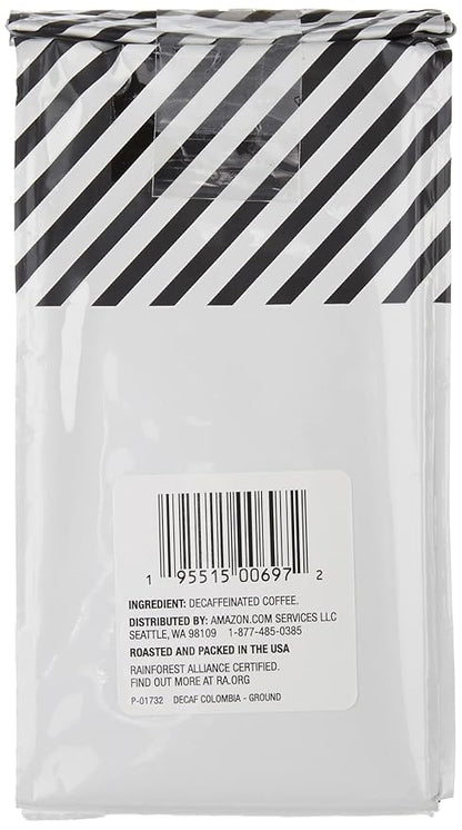 Amazon Fresh Decaf Colombia Ground Coffee, Medium Roast, 12 Ounce (Pack of 2)