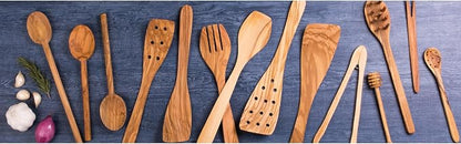 Eddington’s Italian Olive Wood Cooking Spoon, Handcrafted in Europe