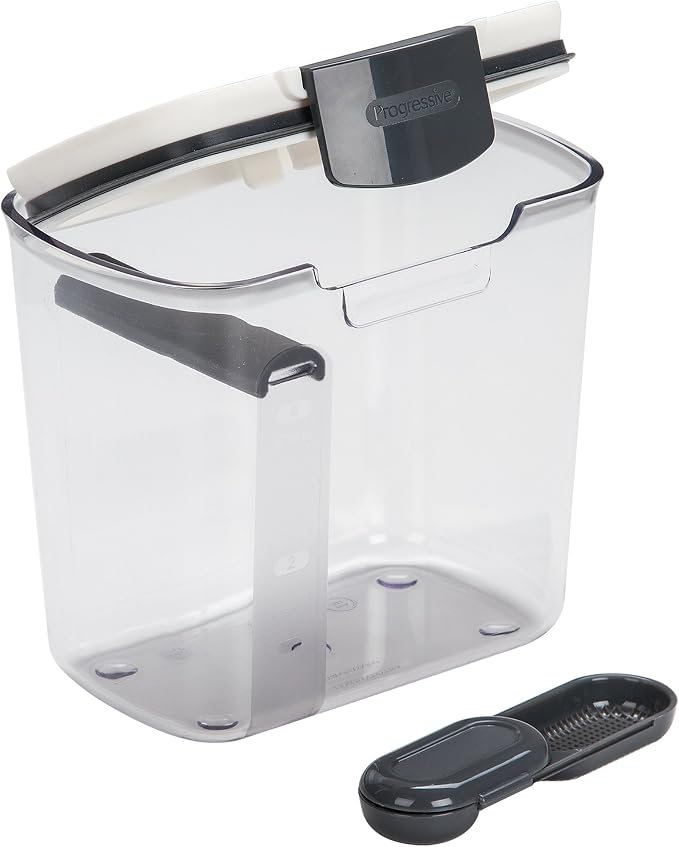 ProKeeper 6-Piece Airtight Food Storage Containers for Baking Essentials - White & Clear, Plastic, BPA-Free
